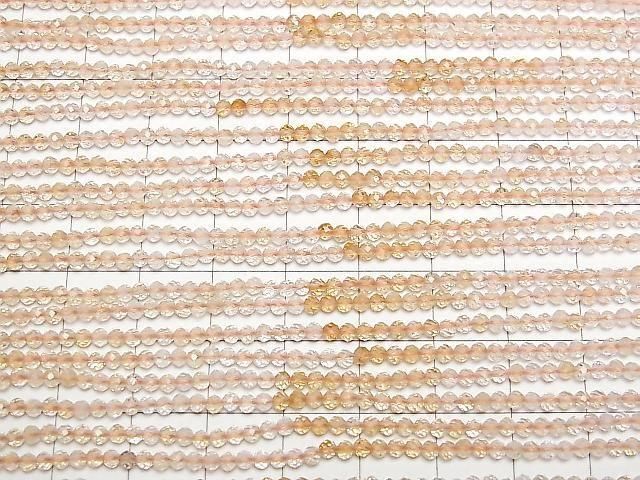 [Video] High Quality! Light Color Citrine AAA- Faceted Round 2mm 1strand beads (aprx. 15 inches/37 cm)