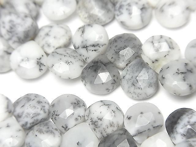 [Video] Dendrite Opal AA++ Chestnut Faceted Briolette 1strand beads (aprx. 7 inches/18 cm)