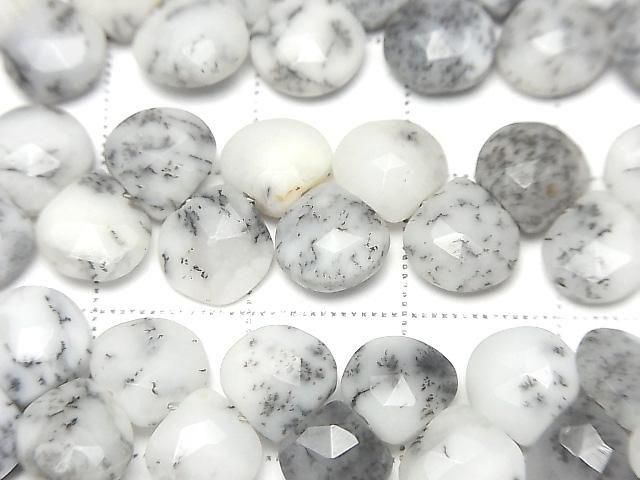 [Video] Dendrite Opal AA++ Chestnut Faceted Briolette 1strand beads (aprx. 7 inches/18 cm)