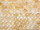 [Video]High Quality! Bi-color Citrine AA+ Cube Shape 4.5x4.5x4.5mm 1strand beads (aprx.15inch/37cm)