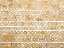 [Video]High Quality! Bi-color Citrine AA+ Cube Shape 4.5x4.5x4.5mm 1strand beads (aprx.15inch/37cm)