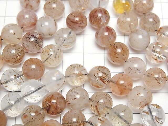 [Video] Mica in Quartz AA+ Round 10.5mm Bracelet