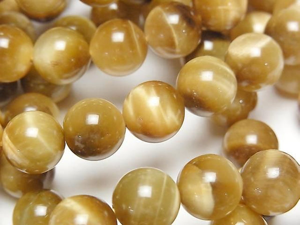 [Video] Golden Tiger's Eye AA++ Round 10mm Bracelet