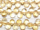[Video] High Quality Citrine AAA- Pear Shape [S-M Size] 1 Strand Beads (aprx. 15 inches/38 cm)