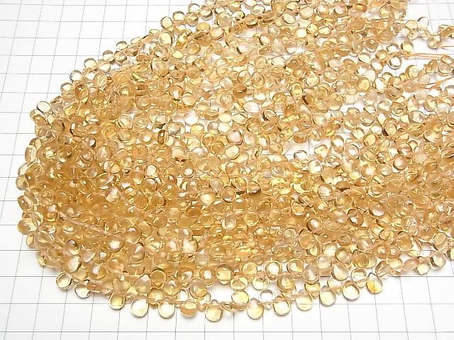 [Video] High Quality Citrine AAA- Pear Shape [M-L Size] 1 Strand Beads (aprx. 15 inches/38 cm)
