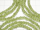 [Video] Peridot AAA- Rondelle 4x4x2mm Bracelet