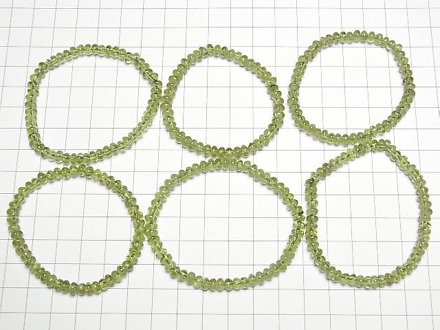 [Video] Peridot AAA- Rondelle 5x5x3mm Bracelet