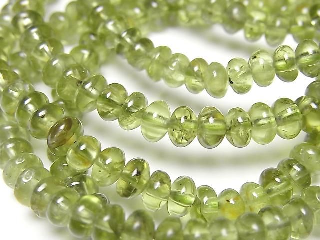 Bracelet péridot AA++ rondelle 5x5x3mm