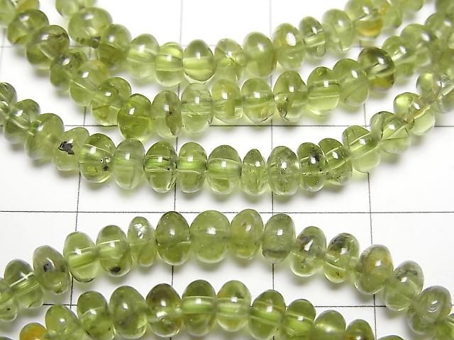 Bracelet péridot AA++ rondelle 5x5x3mm