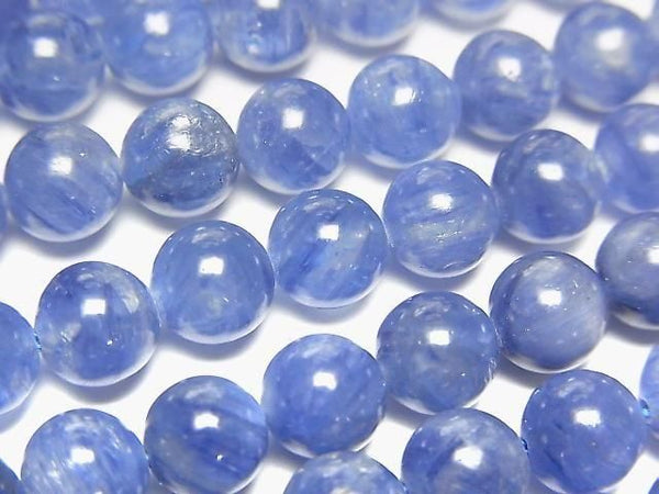 [Video] Kyanite AAA- Round 6mm 1/4 or 1strand beads (aprx. 15 inches/36 cm)
