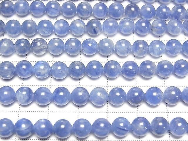 [Video] Kyanite AAA- Round 6mm 1/4 or 1strand beads (aprx. 15 inches/36 cm)