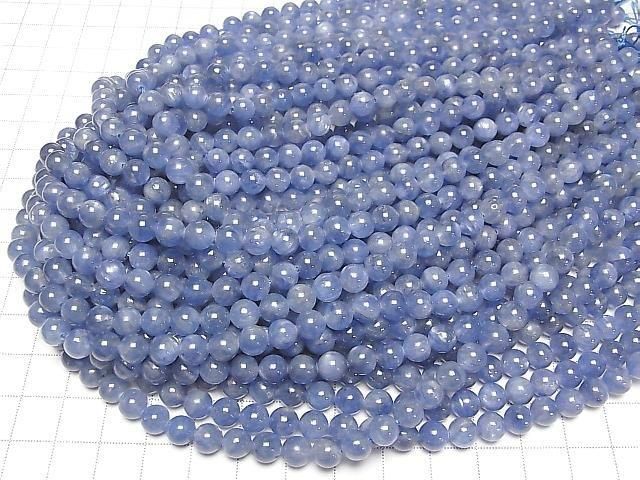 [Video] Kyanite AAA- Round 6mm 1/4 or 1strand beads (aprx. 15 inches/36 cm)