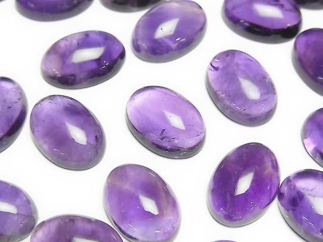 [Video] Zambia Amethyst AA+ Oval Cabochon 14x10mm 3pcs