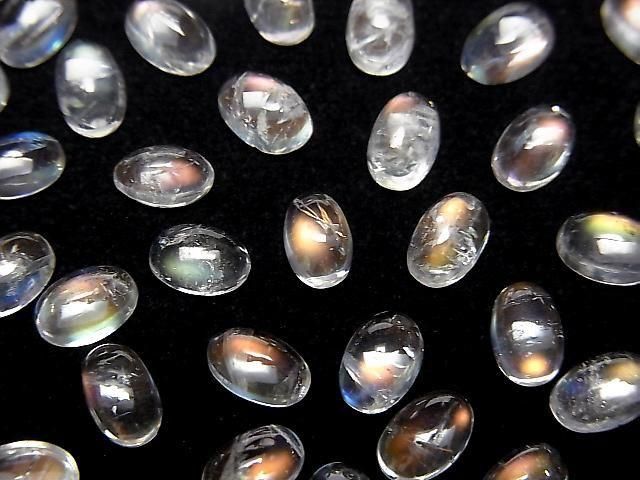 [Video] High Quality Andesine Labradorite AA++ Oval Cabochon 6x4mm 3pcs