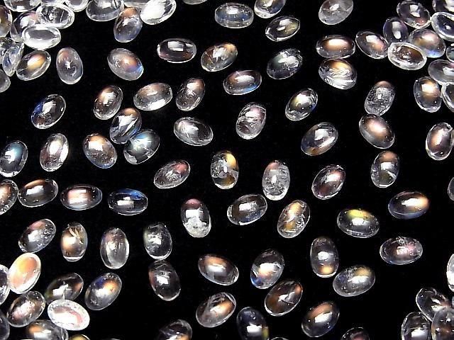 [Video] High Quality Andesine Labradorite AA++ Oval Cabochon 6x4mm 3pcs