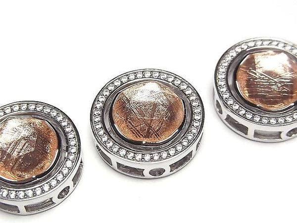 [Video] Meteorite (Muonionalusta) Bezel Setting Round Through Type Pink Gold Silver 925