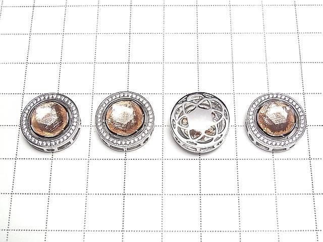 [Video] Meteorite (Muonionalusta) Bezel Setting Round Through Type Pink Gold Silver 925