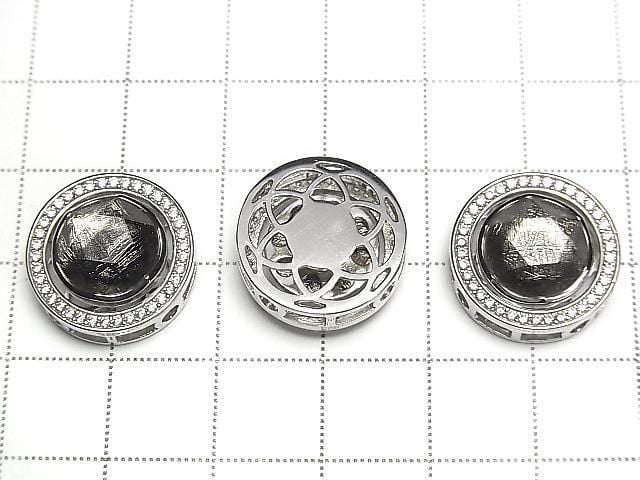 [Video] Meteorite (Muonionalusta) Bezel Setting Round Through Type Black Silver 925