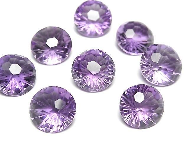 [Video] High Quality Amethyst AAA Loose stone Round Faceted Fancy 12x12mm 1pc