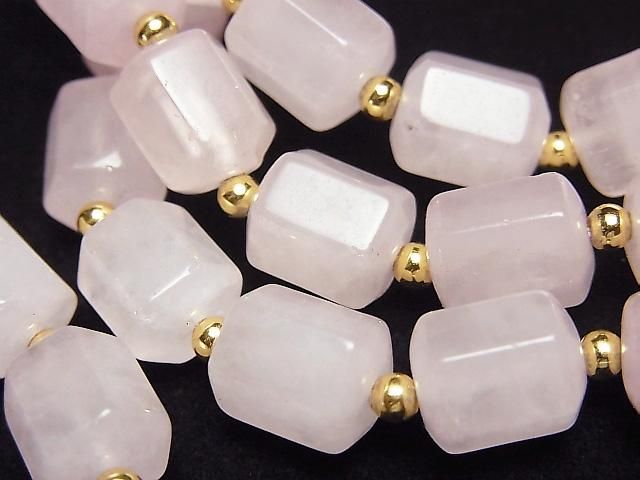 [Video] Rose Quartz AA++ Hexagonal Tube 10x8x8mm Bracelet