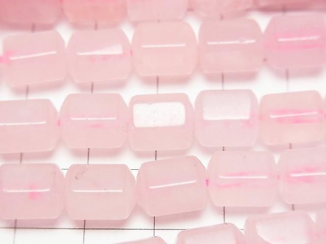[Video] Rose Quartz AA++ Hexagonal Tube 10x8x8mm 1strand beads (approx. 15 inches/36 cm)