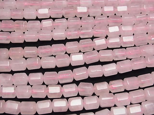 [Video] Rose Quartz AA++ Hexagonal Tube 10x8x8mm 1strand beads (approx. 15 inches/36 cm)