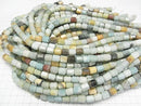 [Video] Mixed Amazonite Hexagonal Tube 9x8x8mm 1strand beads (approx. 15 inches/36 cm)