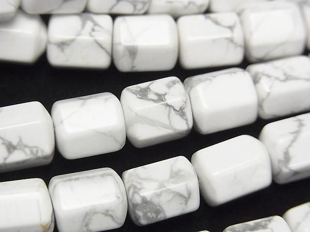 [Video] Howlite Magnesite Hexagonal Tube 10x8x8mm 1strand beads (approx. 15 inches/36 cm)