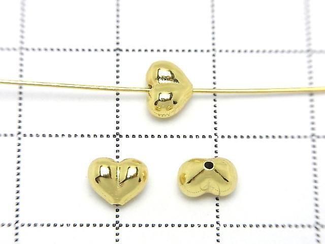 Silver925 Heart Motif 5x6mm [No Coating] [Rhodium Plated] [18KGP] Drilled Hole 2pcs