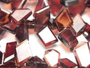 [Video] Mozambique Garnet AA++ Rough Slice Faceted Half or 1 Strand Beads (aprx. 7 inches/18 cm)