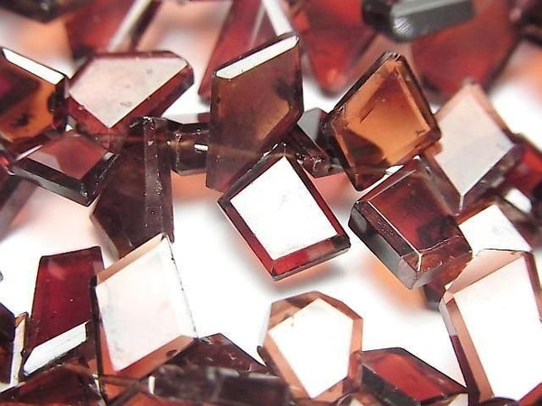 [Video] Mozambique Garnet AA++ Rough Slice Faceted Half or 1 Strand Beads (aprx. 7 inches/18 cm)