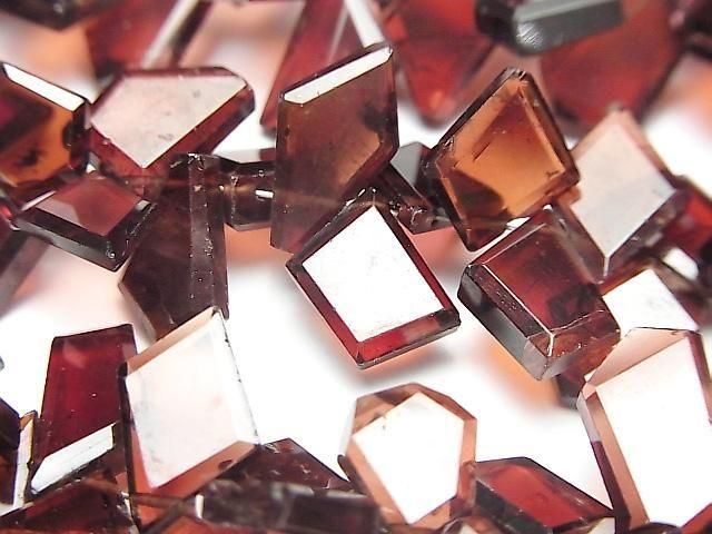 [Video] Mozambique Garnet AA++ Rough Slice Faceted Half or 1 Strand Beads (aprx. 7 inches/18 cm)