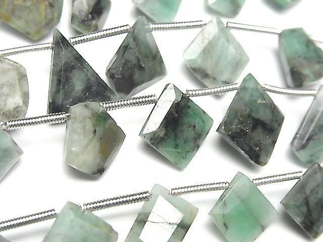 [Video] Brazilian Emerald AA Fancy Shape Cut Half or 1strand beads (aprx. 6 inches/16 cm)