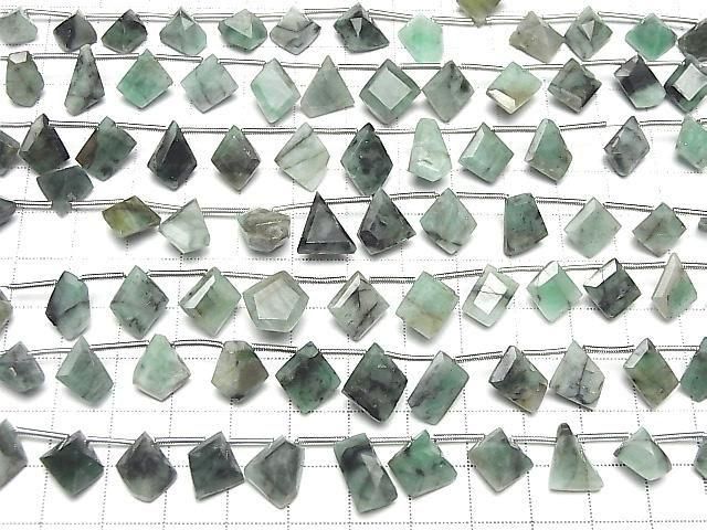 [Video] Brazilian Emerald AA Fancy Shape Cut Half or 1strand beads (aprx. 6 inches/16 cm)