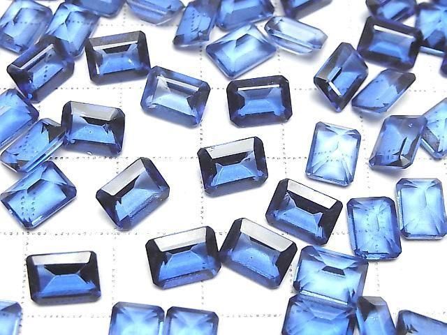 [Video] High Quality Blue Mystic Topaz AAA Loose Stone Rectangle Faceted 8x6mm 2pcs