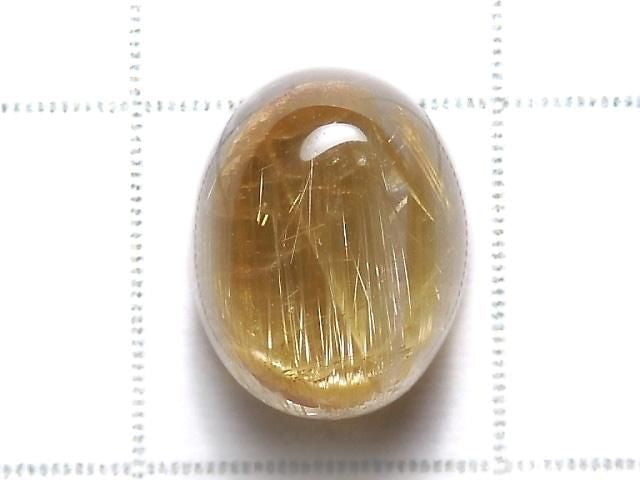 [Video][One of a kind] High Quality Rutilated Quartz AAA Cabochon 1pc NO.136