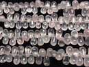 [Video]High Quality Rose Quartz AAA- Drop (Smooth) half or 1strand beads (aprx.7inch/18cm)