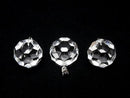 Crystal AAA- "Buckyball" Faceted Round 18mm Pendant in Silver925 (1pc)
