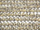 [Video] Dalmatian Jasper 8 Faceted Rondelle 12x12x8mm half or 1 strand beads (aprx. 15 inches/36 cm)
