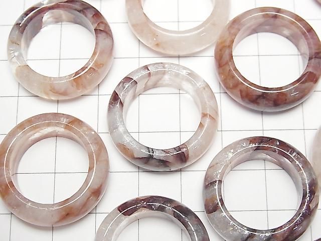 [Video] Red Hematoid Quartz Ring [Size 16][Size 18] 2pcs