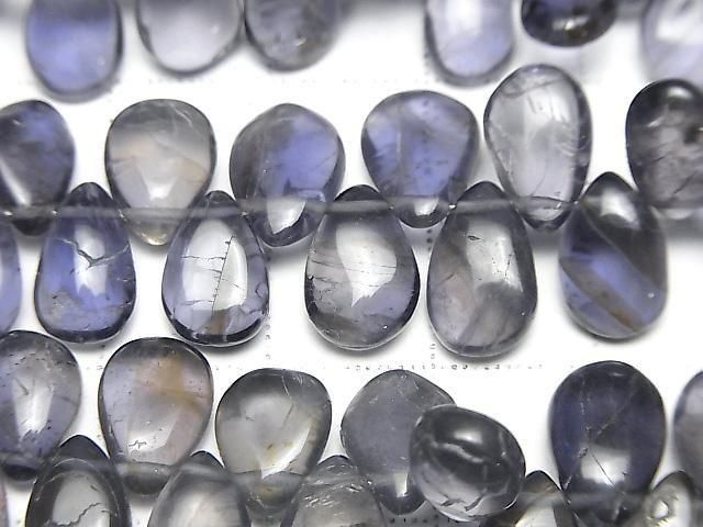[Video] Iolite AA+ Pear Shape (Smooth) 1 Strand Beads (aprx. 7 inches/18 cm)