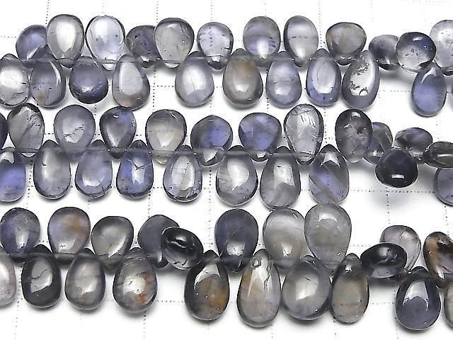 [Video] Iolite AA+ Pear Shape (Smooth) 1 Strand Beads (aprx. 7 inches/18 cm)