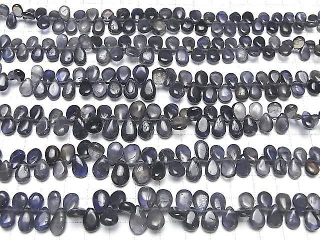 [Video] Iolite AA+ Pear Shape (Smooth) 1 Strand Beads (aprx. 7 inches/18 cm)