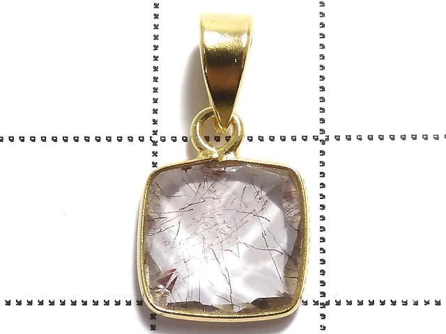 [Video][One of a kind] Elestial Quartz AAA Pendant 18KGP NO.371