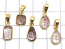 [Video][One of a kind] Elestial Quartz AAA Pendant 18KGP 5pcs Set NO.374