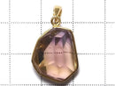 [Video][One of a kind] High Quality Ametrine AAA- Faceted Pendant 18KGP NO.6