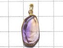 [Video][One of a kind] High Quality Ametrine AAA- Faceted Pendant 18KGP NO.7