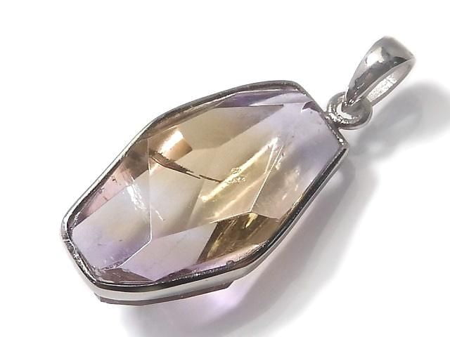 [Video][One of a kind] High Quality Ametrine AAA- Faceted Pendant Silver925 NO.9