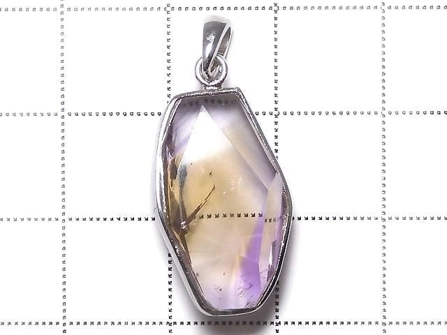 [Video][One of a kind] High Quality Ametrine AAA- Faceted Pendant Silver925 NO.9