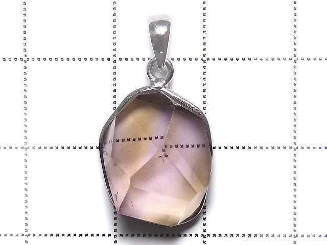 [Video][One of a kind] High Quality Ametrine AAA- Faceted Pendant Silver925 NO.10